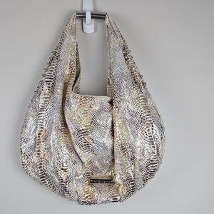 BCBGeneration Silver‎ Hobo Bag with Textured Finish